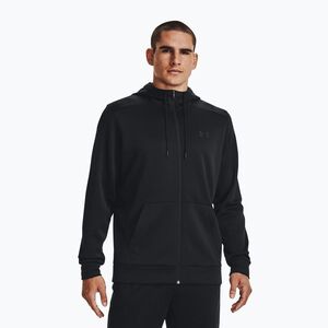Férfi kapucnis pulóver Under Armour Fleece FZ Hoodie black/black (Fleece FZ Hoodie 1373357-001) kép