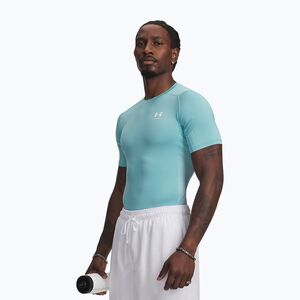 Férfi edzőpóló Under Armour HG Armour Comp Blue Haze/White (HG Armour Comp 1361518-425) kép