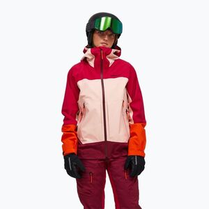 Női sídzseki Peak Performance Visilight GTX C-Knit 3L tech burgundy/peach fuzz (Vislight GTX C-Knit 3L G80461020) kép