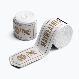 Kézbandázsok Hayabusa Mayweather Stretch Hand Wraps 450 cm white/gold (Mayweather Stretch Hand Wraps MWHW-WHGD) kép