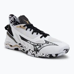 Kézilabdacipő Mizuno Wave Mirage 5 white/black/ge gold (Wave Mirage 5 X1GA235041) kép