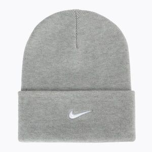 Téli sapka Nike Peak Swoosh Beanie dark grey heather/white (Peak Swoosh Beanie HF0187-063) kép