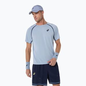 Férfi teniszpóló ASICS Match grey/blue (Match 2041A392-400) kép