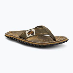 Strandpapucs Gumbies Islander palm leaf khaki (Islander GU-FFISL167-40) kép
