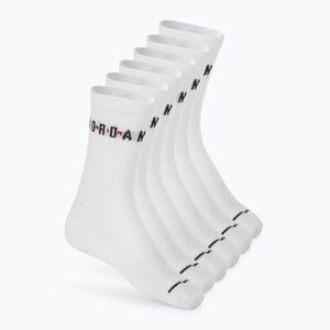 Jordan Everyday Crew zokni 6 pár fehér/gym piros/fekete (Jordan Everyday Crew FZ2051-100) kép