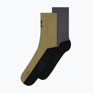 Zokni On Trail High 2 pairs olive/eclise (Trail High 2UF30210656) kép