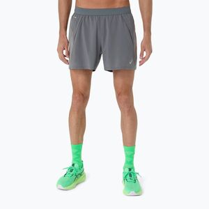 Férfi futóshort ASICS Road 5IN clay grey/steel grey/illuminate green (Road 5IN 2011D247-020) kép