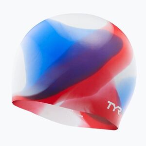Gyerek úszósapka TYR Tiedye Silicone Multicolor Jr red/white/blue (Tiedye Silicone Multicolor Jr LCSJRTD_646) kép