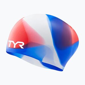Úszósapka TYR Tiedye Long Hair Multicolor Jr red/white/blue (Tiedye Long Hair Multicolor Jr LCSLJRTD_646) kép