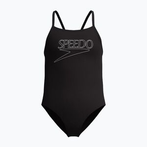 Gyerek egyrészes fürdőruha Speedo Endurance+ Logo Thinstrap anthracite (Endurance+ Logo Thinstrap 8-A000207002) kép