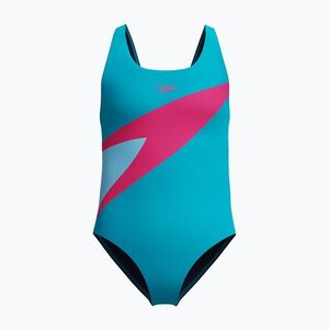 Gyerek egyrészes úszóruha Speedo Hyperboom Butterfly Back mayan blue/margarita pink (Hyperboom Butterfly Back 8-A000205002) kép