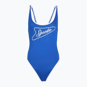 Női egyrészes fürdőruha Speedo Solid Bound Scoop Turkish Sea/Bright White (Solid Bound Scoop 8-005050002) kép
