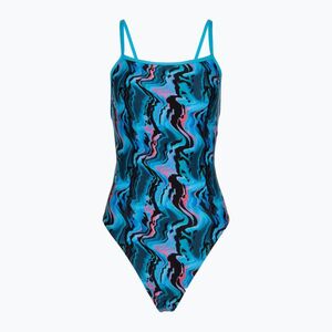 Női egyrészes fürdőruha Speedo Printed Web Back canyon ombre/black (Printed Web Back 8-004774004) kép