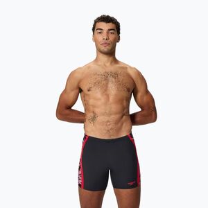 Férfi úszójammer Speedo Hyper Boom Splice Mid anthracite/high risk red (Hyper Boom Splice Mid 8-A000254003) kép