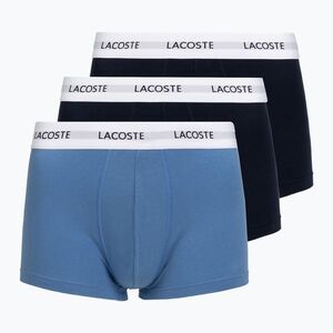Férfi boxeralsó Lacoste 5H5150 3 pár turquoise blue/navy blue/navy blue (5H5150) kép