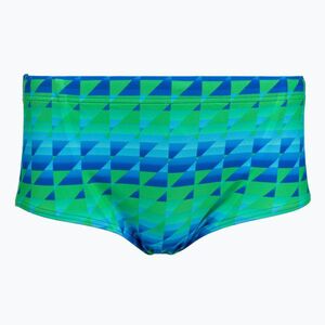 Férfi úszóboxer Speedo ML Printed 13.5 cm Brief quilted triangles/lagoon blue (Printed 13.5 cm Brief 8-005188004) kép