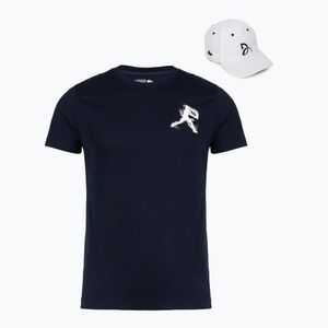 Férfi póló + sapka Lacoste TH1044 navy blue/white (TH1044) kép