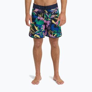 Férfi fürdőnadrág Quiksilver Surfsilk Scallop 18" dark navy interact floral (Surfsilk Scallop 18" EQYBS04921-KTP6) kép