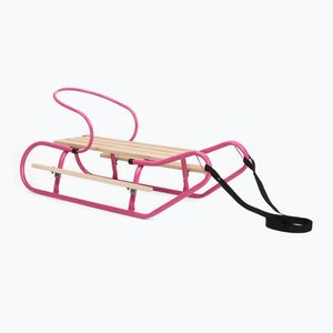 Fém szánkó HUMBAKA with backrest and footrests pink (HKB-B5I002-PK) kép