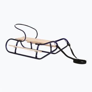 Fém szánkó HUMBAKA with backrest and footrests navy (HKB-B5I002-BL) kép