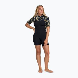 Női úszó neoprénruha ROXY 2.0 mm Swell Natural Back Zip SS Springsuit black floral (2.0 mm Swell Natural Back Zip SS Springsuit 26BW253501-BFA) kép