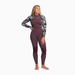 Női úszó neoprén ROXY 4/3 mm Swell Natural Front Zip black multi (4/3 mm Swell Natural Front Zip 26BW213509-BML) kép