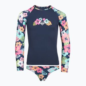 Hosszú ujjú felső + fürdőruha alsó ROXY Morning Flower Lycra Set mood indigo morning flowers (Morning Flower Lycra Set ERLWR03360-BSP6) kép
