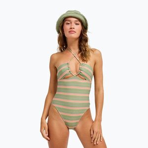 Női egyrészes fürdőruha ROXY Dreamer HI oil green say it with stripes (Ocean Dreamer Hl ERJX103795-GLD3) kép
