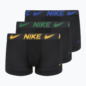 Férfi boxeralsók Nike Dri-Fit Essential Micro Trunk 3 pairs black/game royal/malachite/un gold/zoom wb (Dri-Fit Essential Micro Trunk KE1156-EYC) kép