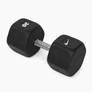 Gumírozott kézisúlyzó Nike Strength Hex Dumbbell 30 kg black/white (Hex Dumbbell DRDK-1030) kép