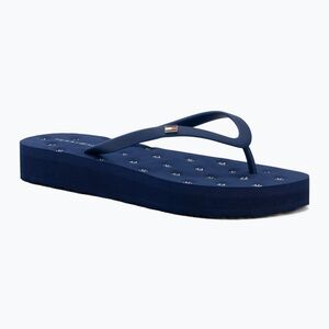 Női flip-flop papucsok Tommy Hilfiger Critter Print Summer preppy navy (Critter Print Summer FW0FW09199C7G) kép