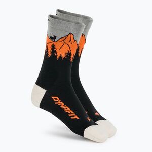 Zokni DYNAFIT Traverse Crew black out ultra orange/4220 (Traverse Crew 08-0000072073) kép