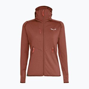 Női trekking pulóver Salewa Agner Hybrid PL/DST FZ Hoody etruscan red melange (Agner Hybrid PL/DST FZ Hoody 00-0000027372) kép