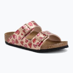 Gyerek papucsok BIRKENSTOCK Arizona Birko-Flor Narrow electric metallic copper hearts (Arizona Birko-Flor Narrow 1030445) kép