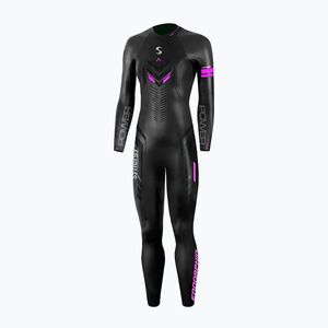 Női triatlon neoprén ruha Synergy Endorphin Full Sleeve 5/3 mm black/pink (Endorphin FullSleeve SYN-WTSUT-00BJ-W-02-END-FU-P2) kép