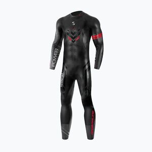 Férfi triatlon neoprén ruha Synergy Adrenaline Full Sleeve 5 mm black/red (Adrenaline Full Sleeve SYN-WTSUT-BD-M-ADR-FU-02-S2) kép