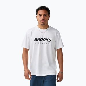 Férfi futópóló Brooks Graphic white/black (Graphic SS 211591106.025) kép