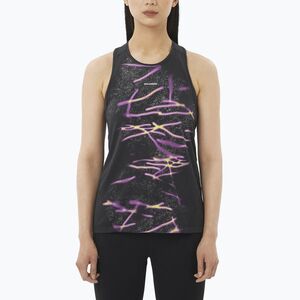 Női futópóló Salomon Shakeout Core Tank GFX deep black (Shakeout Core Tank GFX LC2791600) kép