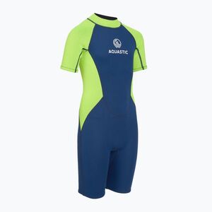 Gyerek úszóruha AQUASTIC Wavey Jrb 2 mm zöld/sötétkék (Wavey Jrb AQS-B6AP081-LIM) kép
