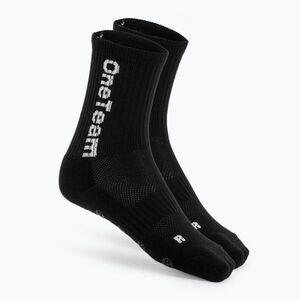 Gyerek focizokni OneTeam Precision Grip non-slip 2-pack black (Precision Grip OTM-B6AP0020-BLK) kép