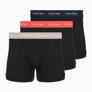 Férfi boxeralsó Calvin Klein 0000U2662G Trunk 3 pairs black in green bloom wb/black in da (0000U2662G Trunk 0000U2662G) kép