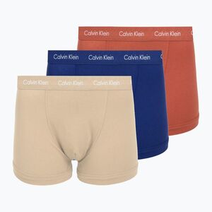 Férfi boxeralsó Calvin Klein 0000U2662G Trunk 3 pairs sodalite blue/redwood/white pepper (0000U2662G Trunk 0000U2662G) kép