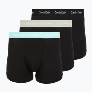 Férfi boxeralsó Calvin Klein 0000U2662G Trunk 3 pairs black in plume wb/black in misty sag (0000U2662G Trunk 0000U2662G) kép