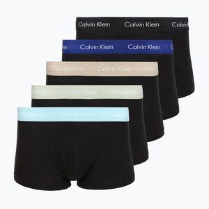 Boxeralsó Calvin Klein LV00NB4412 Low Rise Trunk 5 pairs black in plume wb/black in misty sage wb (000NB2734A Low Rise Trunk) kép