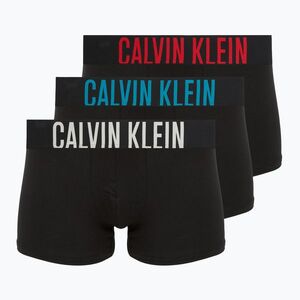 Férfi boxer Calvin Klein 000NB3608A Trunk 3 pár fekete zabpehely logóval/fekete age (Trunk 000NB3608A3YN) kép