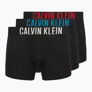 Boxeralsó Calvin Klein 000NB3609A Boxer Brief 3 pairs black w/oatmeal logo/black w/age (000NB3609A Trunk 000NB3609A) kép
