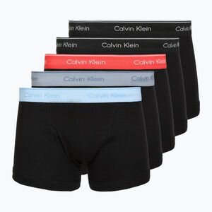 Boxeralsó Calvin Klein LV00NB1897 Trunk 5 pairs of black bodies with black/misty grey/purple (Trunk LV00NB18973SB) kép