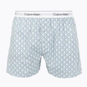 Boxeralsó Calvin Klein LV00NM2831 Boxer Trad icon cotton emblem chalk/gulf blue (Boxer Trad LV00NM28317ZR) kép