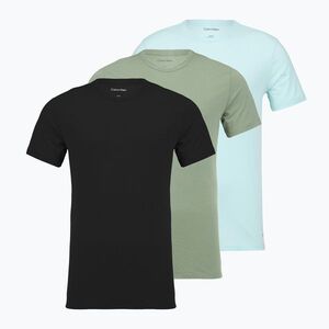 Férfi póló Calvin Klein LV00NB4185 Crew Neck 3 pcs. black in sea spray emb/sea spray in (Crew Neck LV00NB4185RXZ) kép