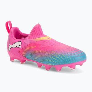 Gyerek focicipő PUMA Future 9 Match LL FG/AG Jr poison pink/puma white/sun stream/bright aqua/puma black (Future 9 Match LL FG/AG Jr 108722 05) kép